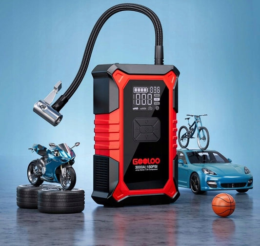 GOOLOO 3000A Powerbank z Kompresorem 150PSI dla 12V Pojazdów