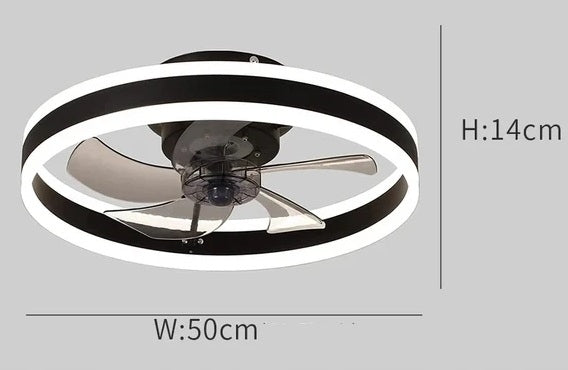 WENTYLATOR SUFITOWY LED 60W 50CM 4800lm z pilotem i aplikacją.