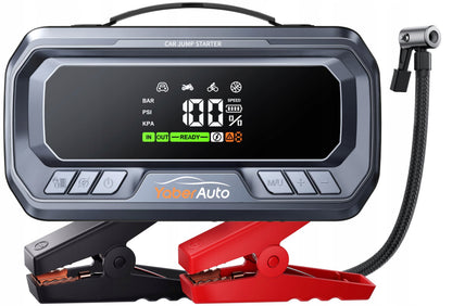 YaberAuto YA90 Jump Starter 6000A z Kompresorem 160PSI i Ekranem LCD