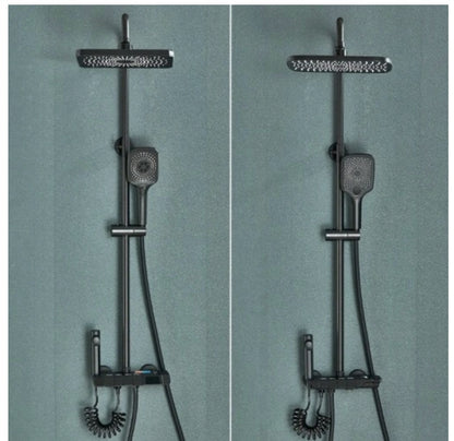 Zestaw Prysznicowy CZARNY TERMOSTAT Bidet LCD
