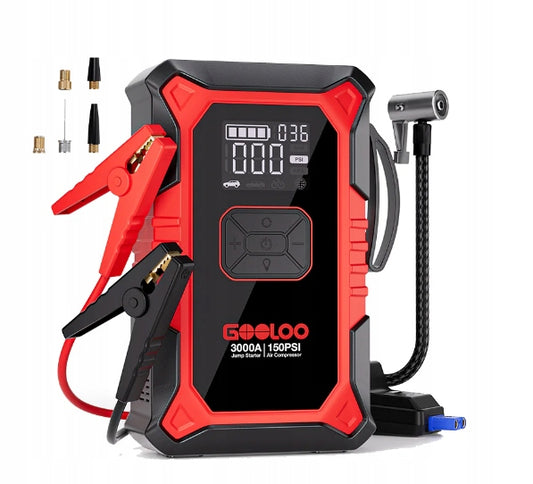 Jump Starter z kompresorem powietrza GOOLOO A3 3000A POWERBANK
