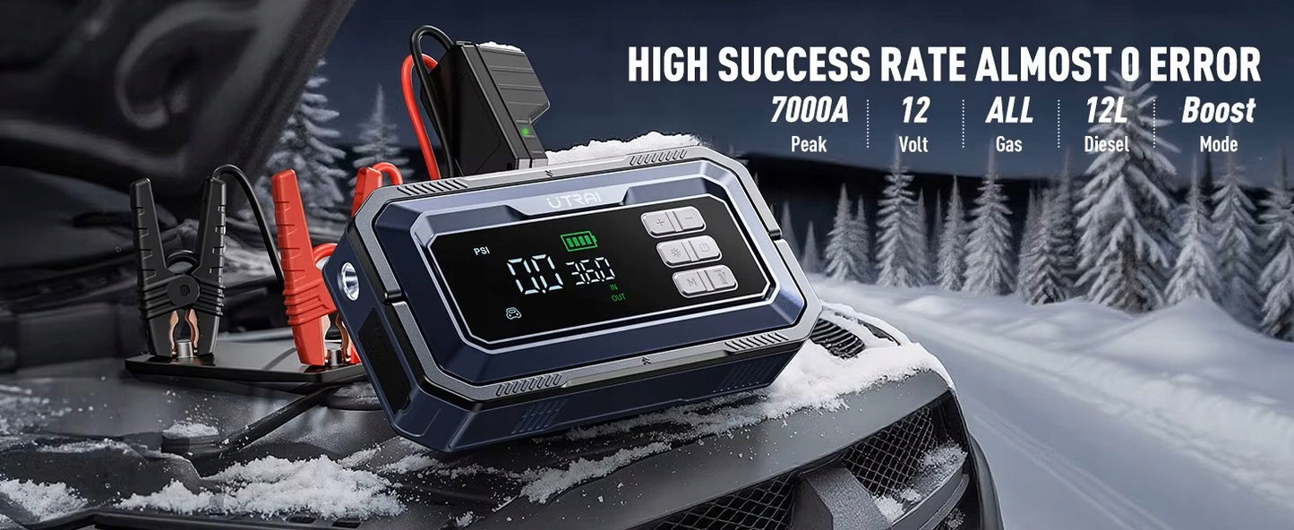 Utrai Js-30 Mega mocne urządzenie rozruchowe 5w1 kompresor, Złącze OBD !