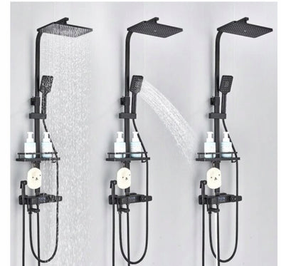 Zestaw prysznicowy natynkowy BIDET TERMOSTAT WYŚWIETLACZ DESZCZOWNICA