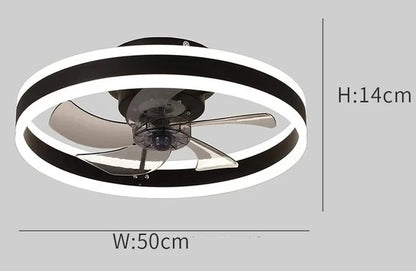 WENTYLATOR SUFITOWY LED 60W 50CM 4800lm z pilotem i aplikacją.