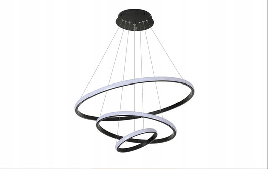 Lampa Led 3-pierścieniowa, nowoczesna okrągła, 3 barwy światła.
