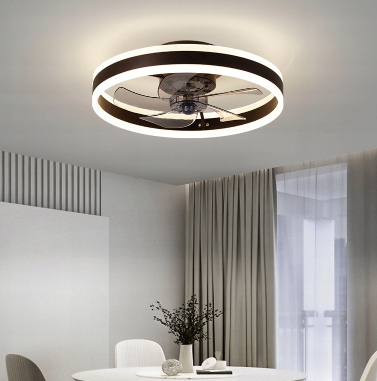 WENTYLATOR SUFITOWY LED 60W 50CM 4800lm z pilotem i aplikacją.